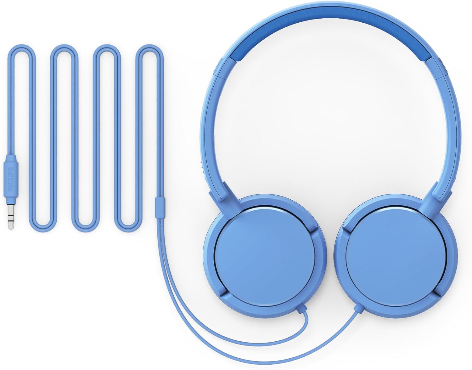 Philips K2019 Lightweight On-Ear Wired Kids Headphones - Built-in Mic, Safe Volume Limited, Foldable & Durable, Blue - Image 4