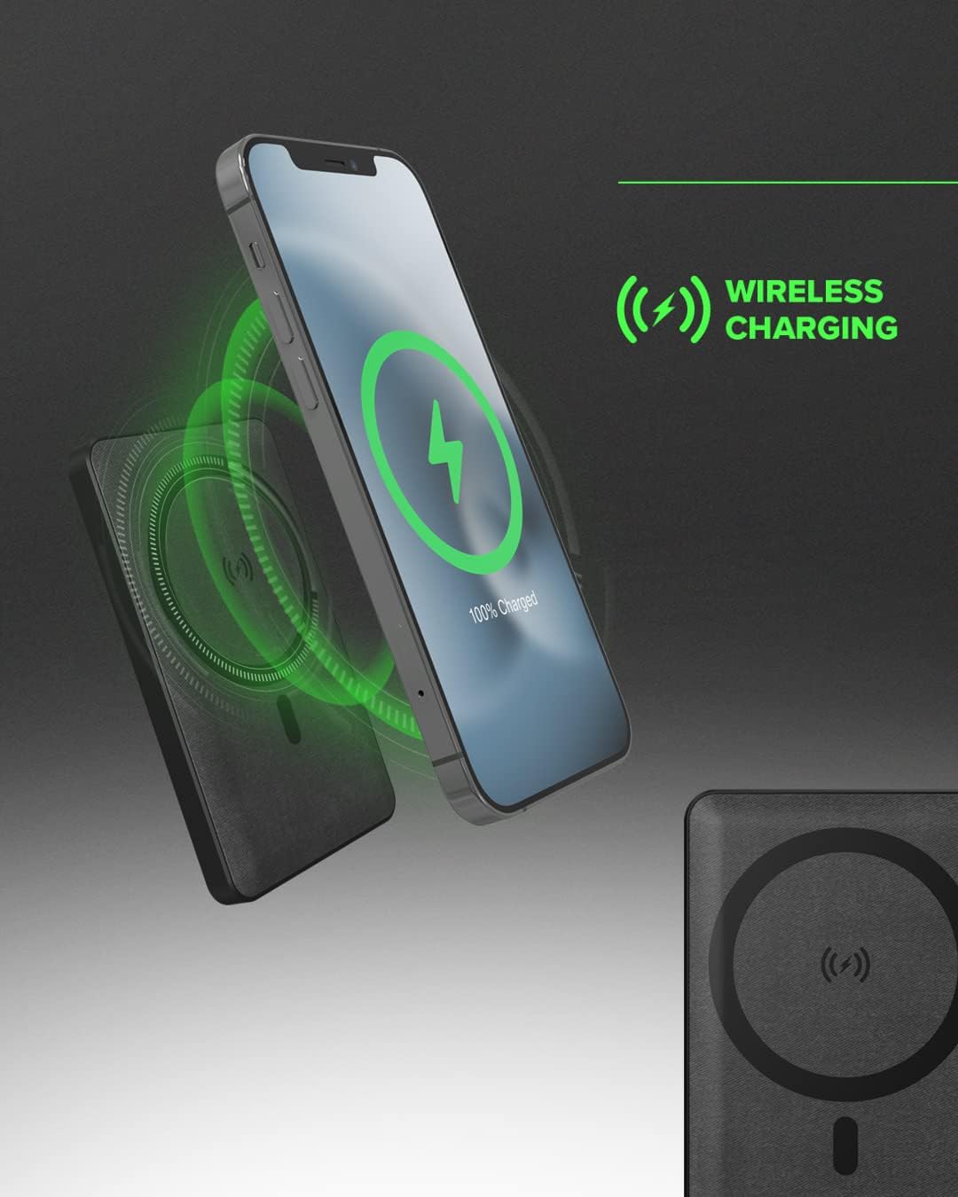 ZAGG Mophie Snap+ Juice Pack Mini, 5000mAh, Magsafe Wireless Charging, Qi-enabled, Slim Design, Black - Image 5