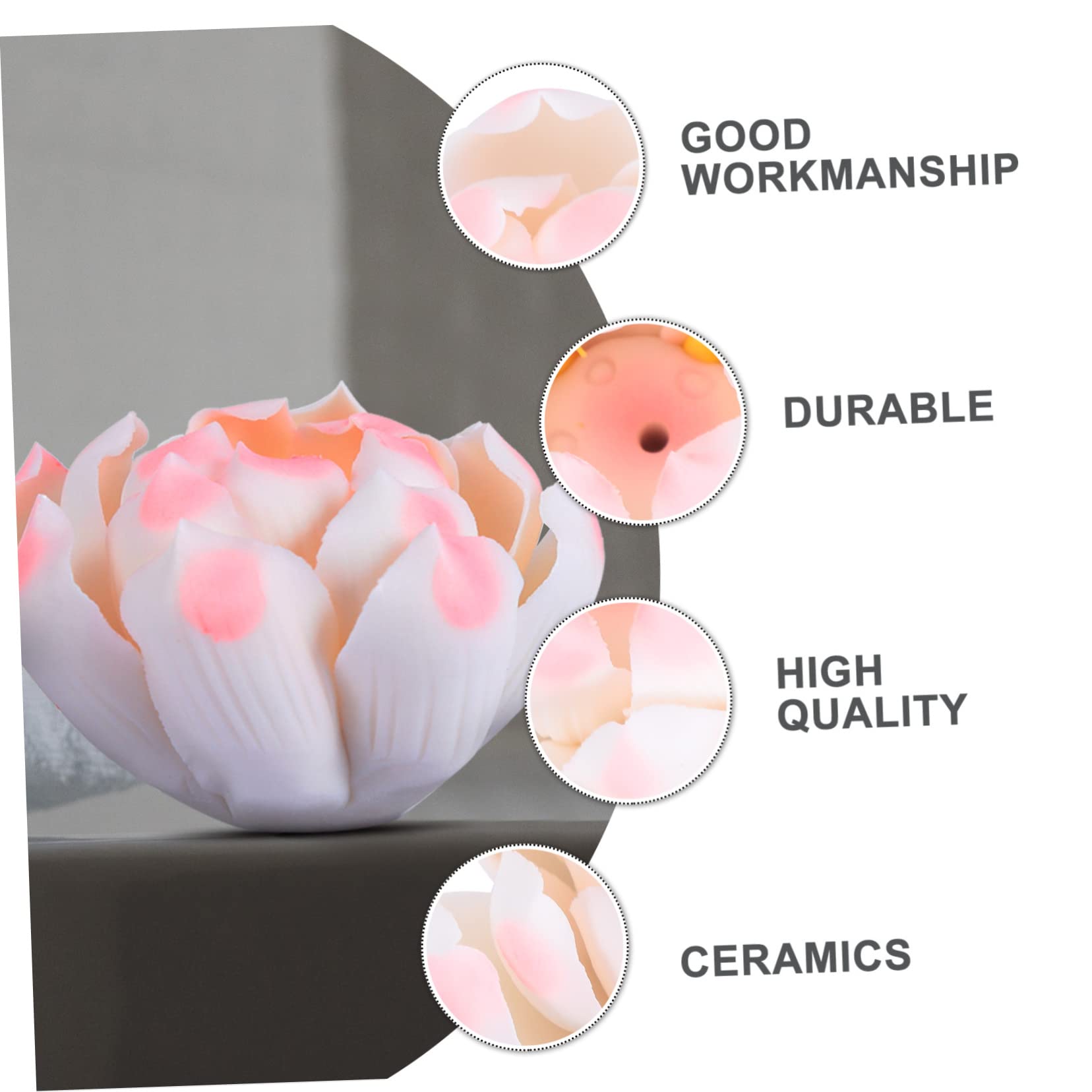 3stücke Ceramic Lotus Flower Räucherstäbchenhalter Aus Keramik Handgefertigter Räuchergefäß Für Zuhause Aromatherapie Und Buddhismus Dekoratives Wohnaccessoire Mit