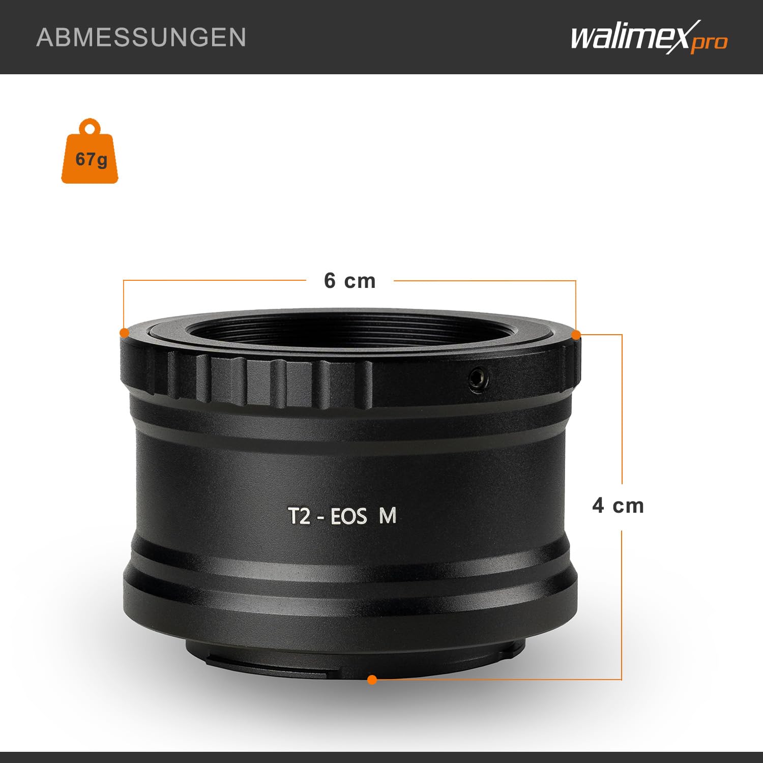 Canon TS E Adattatore Anello T/T2 Per Obiettivi Fotocamera Canon EOS - Montaggio EF/EF-S, Vite, Compatibile Con 760D, 50D, 600D, 1100D Adattatore T-mount Obiettivo Canon EOS EF Reflex - Foto 4