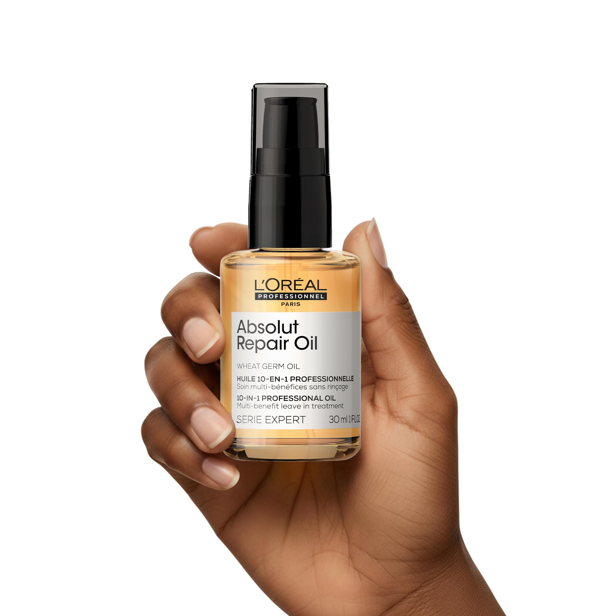 L'OREAL PROFESSIONNEL - Cheveux Secs & Abîmés - Absolut Repair - Nourrit, Protège & Adoucit - Toucher Léger - Protège de la Chaleur
