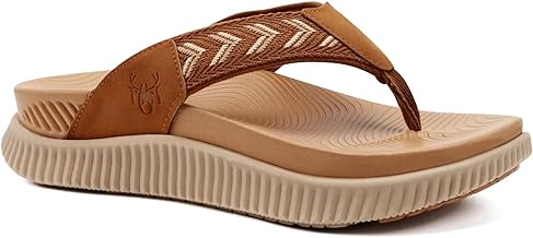 KuaiLu Womens Orthotic Flip Flops Athletic Thick Cushion Recovery Cloth Thong Sandals Summer Slip On Yoga Mat Ladies Sport Walking Sandles Comfy Plantar Fasciitis Arch Support Beach