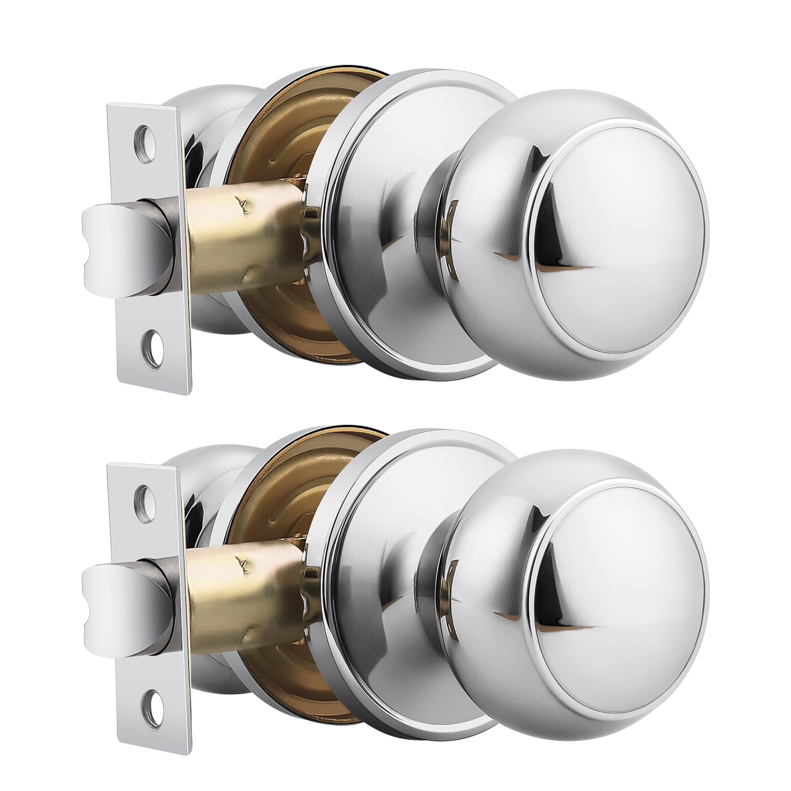 Probrico Black Passage Door Knobs - Keyless & Modern -21