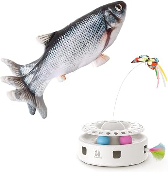 Potaroma Flopping Fish and Smart 3 in 1 Cat Toy Bundle
