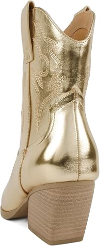 Miniatura 3 de Soda "BLAZING" Botín estilo del Oeste para mujer con tacón bajo (ajuste ancho disponible)