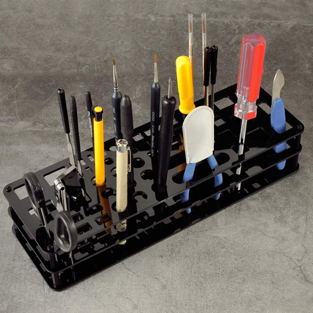 OLYCRAFT Mold Making Tools Storage Box Gunpla Tools Storage Box Model Building Tool Organizer 63 Holes Shelf Craft Tools Rack Stand for Tools Storage - Image 7