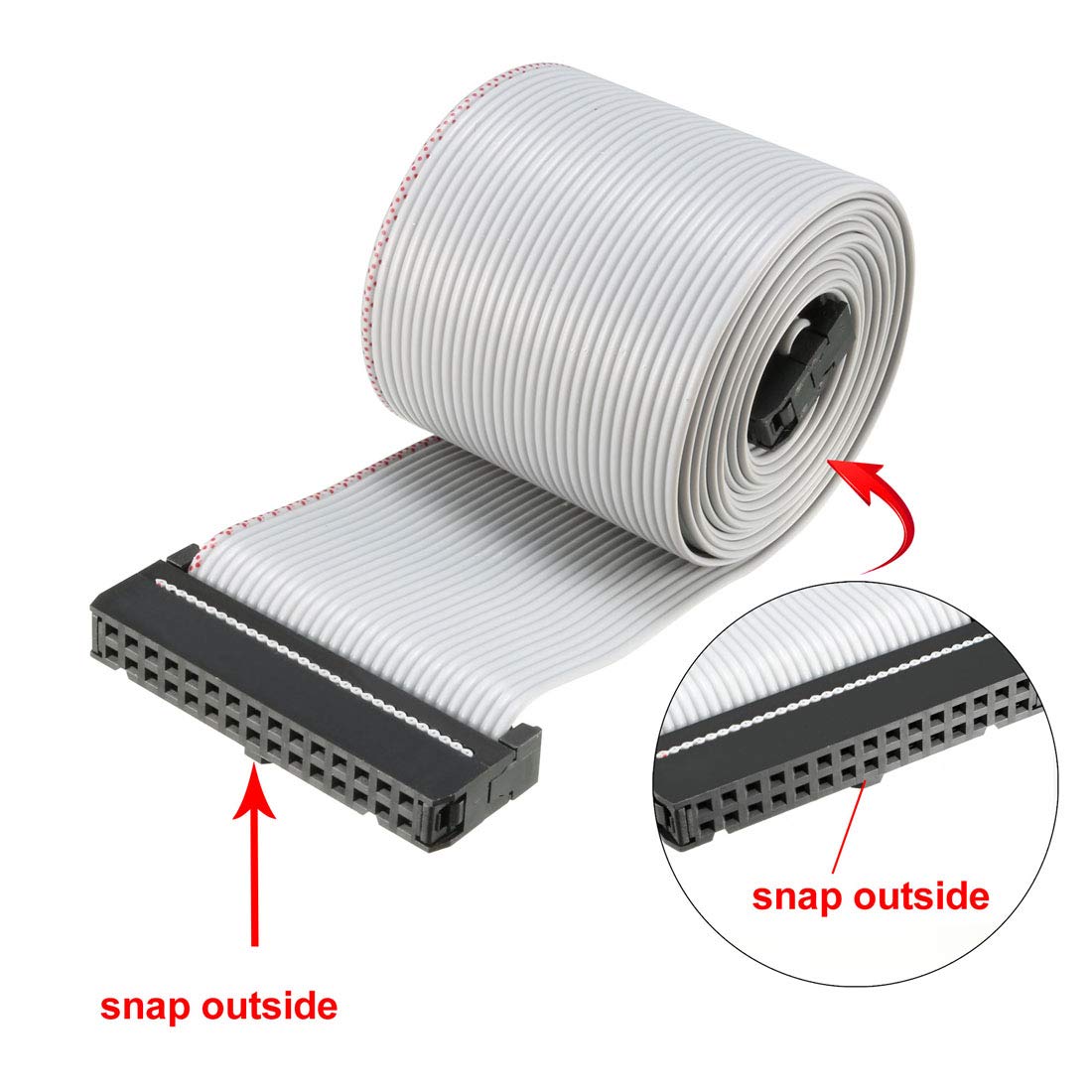 YWBL-WH Câble Plat Câble D'espacement Coloré De 1,27 Mm Câble