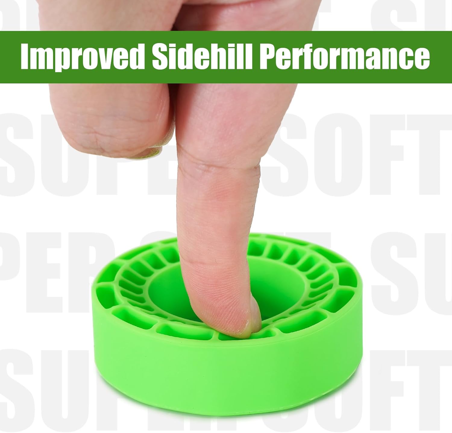 INJORA 4pcs Silicone Rubber Inserts for 64 * 24mm 1.3" Tires(1365)(Green)