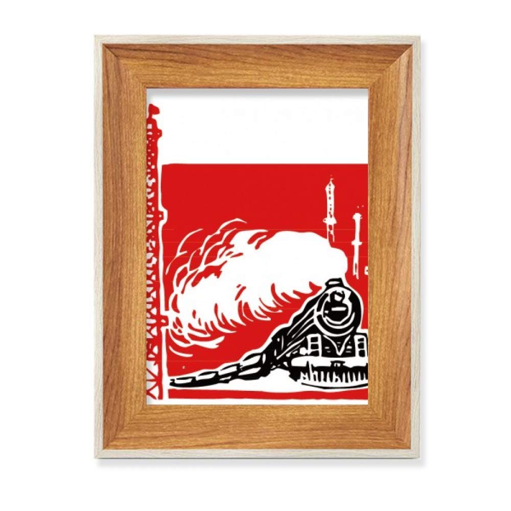 Cadre de photo de bureau en bois avec affichage tableau artistique complet