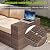 Aoxun 10 Pieces Patio Furniture Set Wicker Rattan Outdoor Furniture with Fire Pit Table Patio Sectional Sofa with Swivel Rocking Chairs for Deck, Backyard and Garden (10 Piece, Beige)