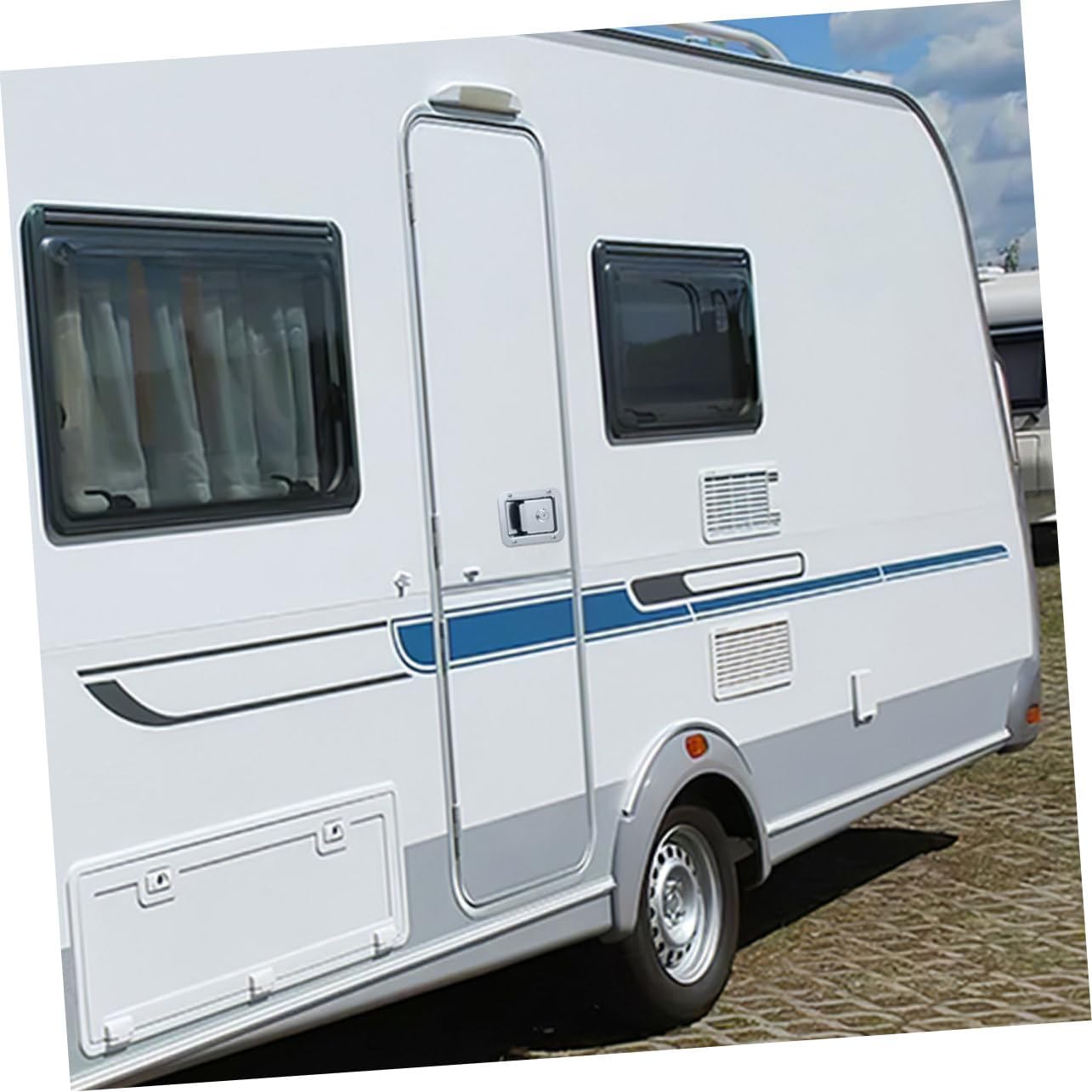 2pcs Heavy Duty Stainless Steel Flush Mount Paddle Lock for Trailer and Truck Toolbox Door Latch Rv Door Replacement Latch with Easy Installation and Secure Panel Lock