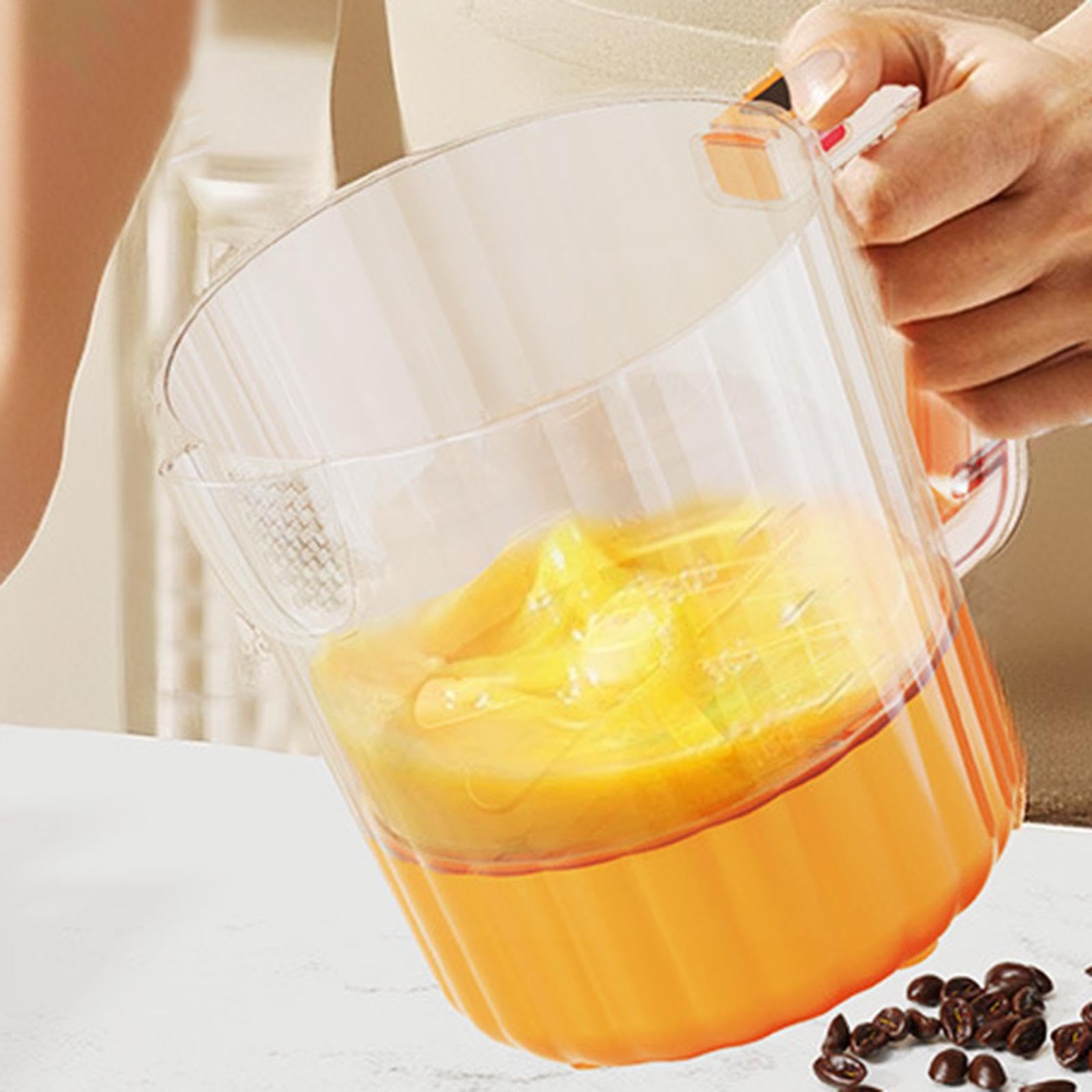 Sbattitore Elettrico Ricaricabile con Sbattiuova Compatto Miscelatore Automatico Montalatte E Frusta da Pasticceria con Filtro Schiuma Adatto per, Orangina