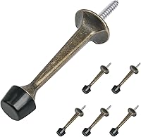 Vista 31 de HOMOTEK - Paquete de 8 topes de puerta rígidos y resistentes con punta de goma suave, tope de puerta de zinc fundido para proteger la pared