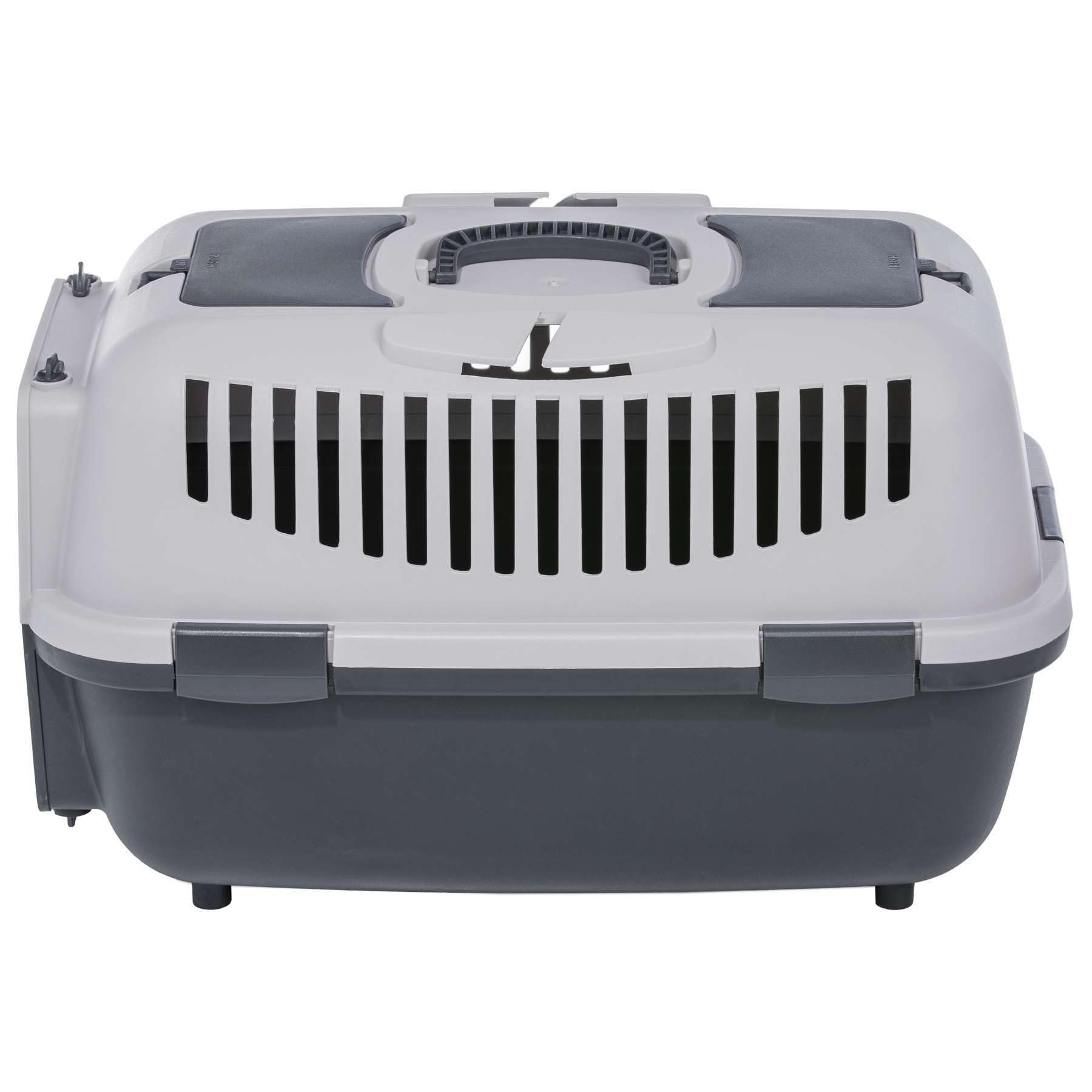 Trasportino per cani e gatti, grigio chiaro, grigio scuro, 58,5 x 37 x 38 cm