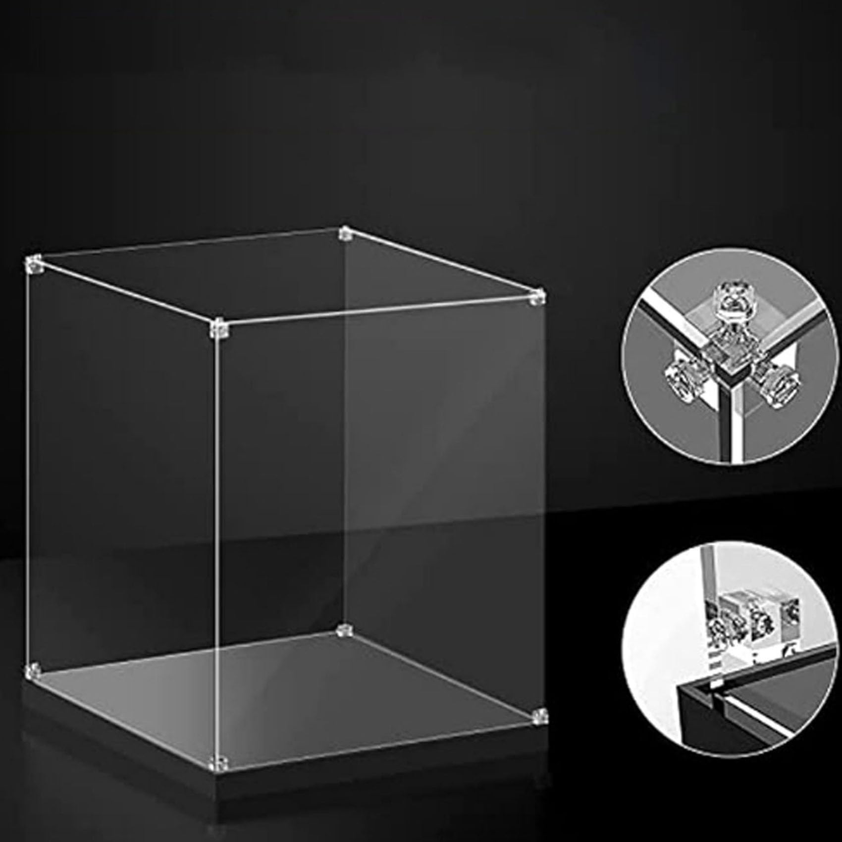 Vitrina acrílica para modelo de casco Le-go 43017+77251+43023, caja expositora a prueba de polvo (solo caja expositora) (sin luz)