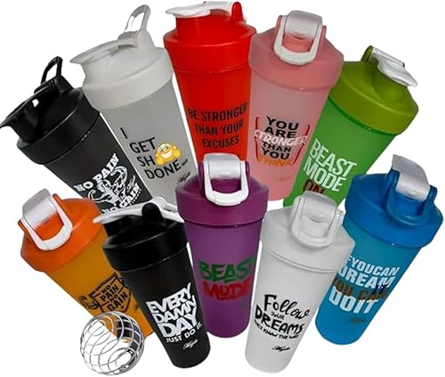 Magiko - Botellas mezcladoras para proteínas, botella de agua portátil de 28 onzas, a prueba de fugas, para antes del entrenamiento, sin BPA,