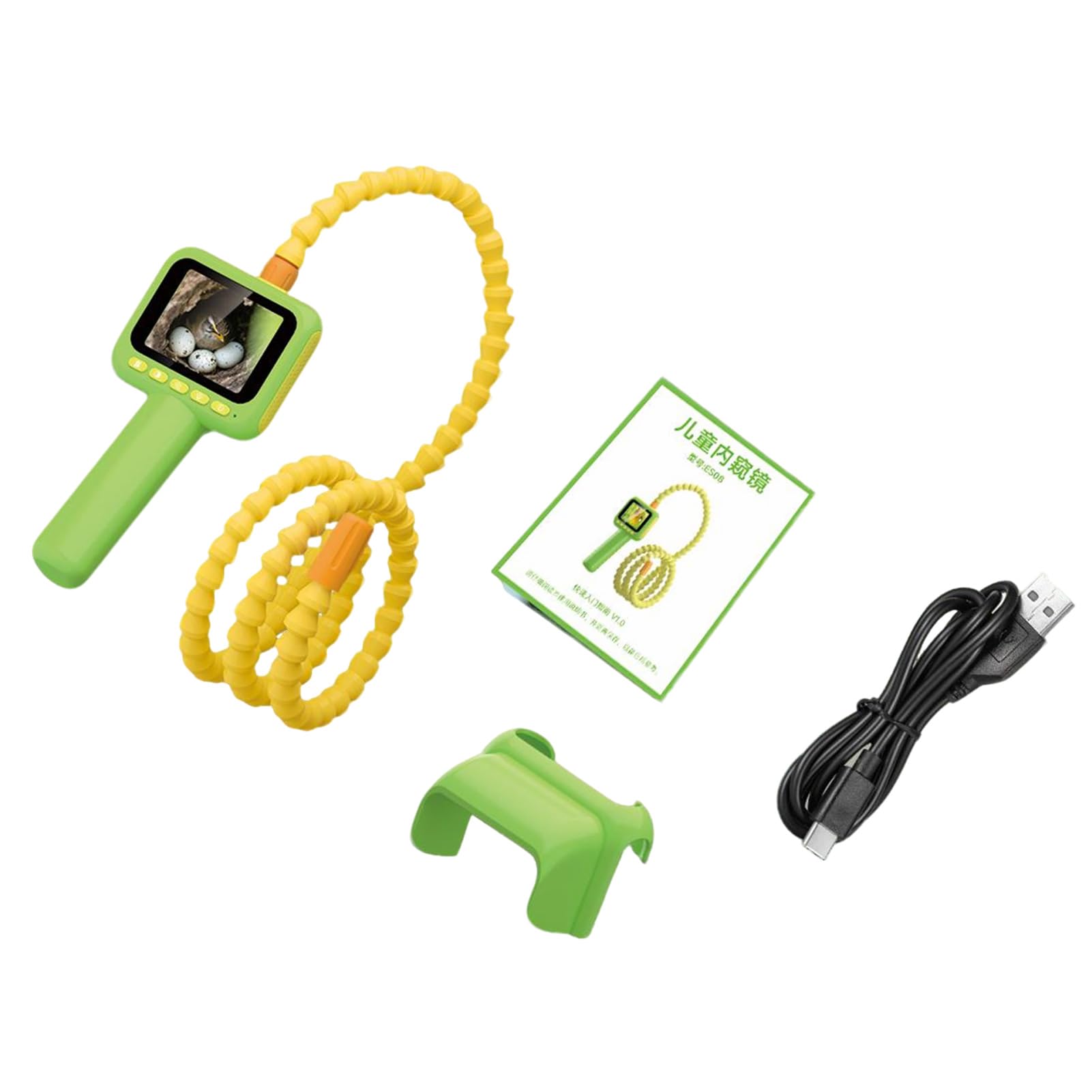 Aumotop Kids Educational Borescope Snake Camera with for Nature Exploration and Underwater Activities, STEM Gift Toy Kit for Children ABSScreen Size 2.8 Inches