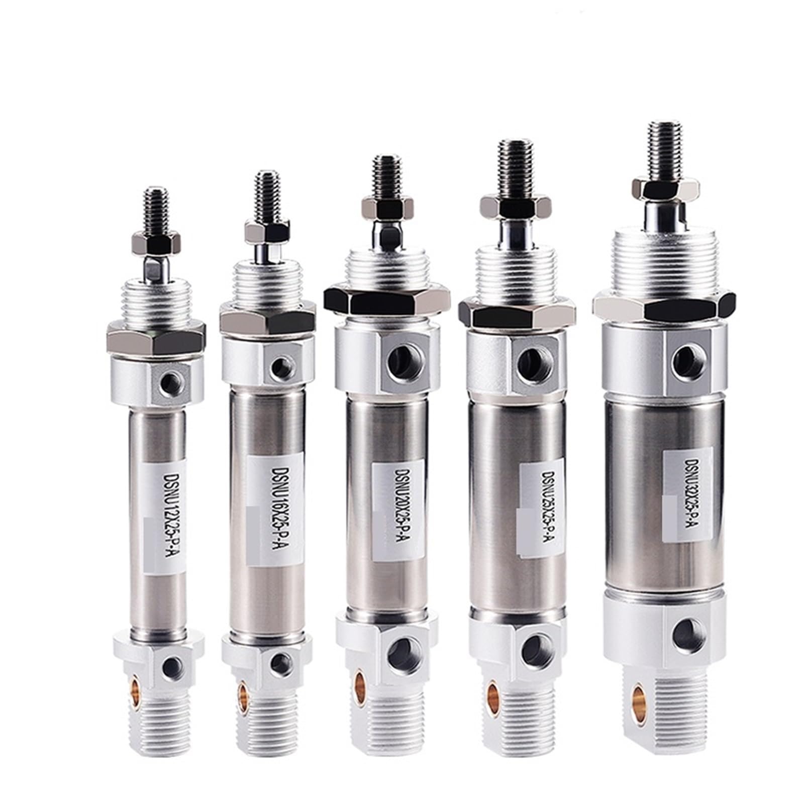 Cylindre pneumatique inox DSNU 12 course 25mm mini-vérin ISO 6432