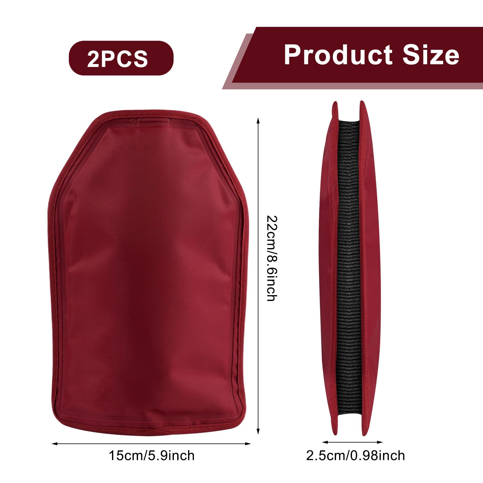 2 Piezas Funda Enfriadora de Botella de Vino, Enfriador de Botellas De Vino Reutilizable con Gel, Funda Enfriadora con Gel Refrigerante Interior, para Vinos, Bebidas (Rojo + Negro)