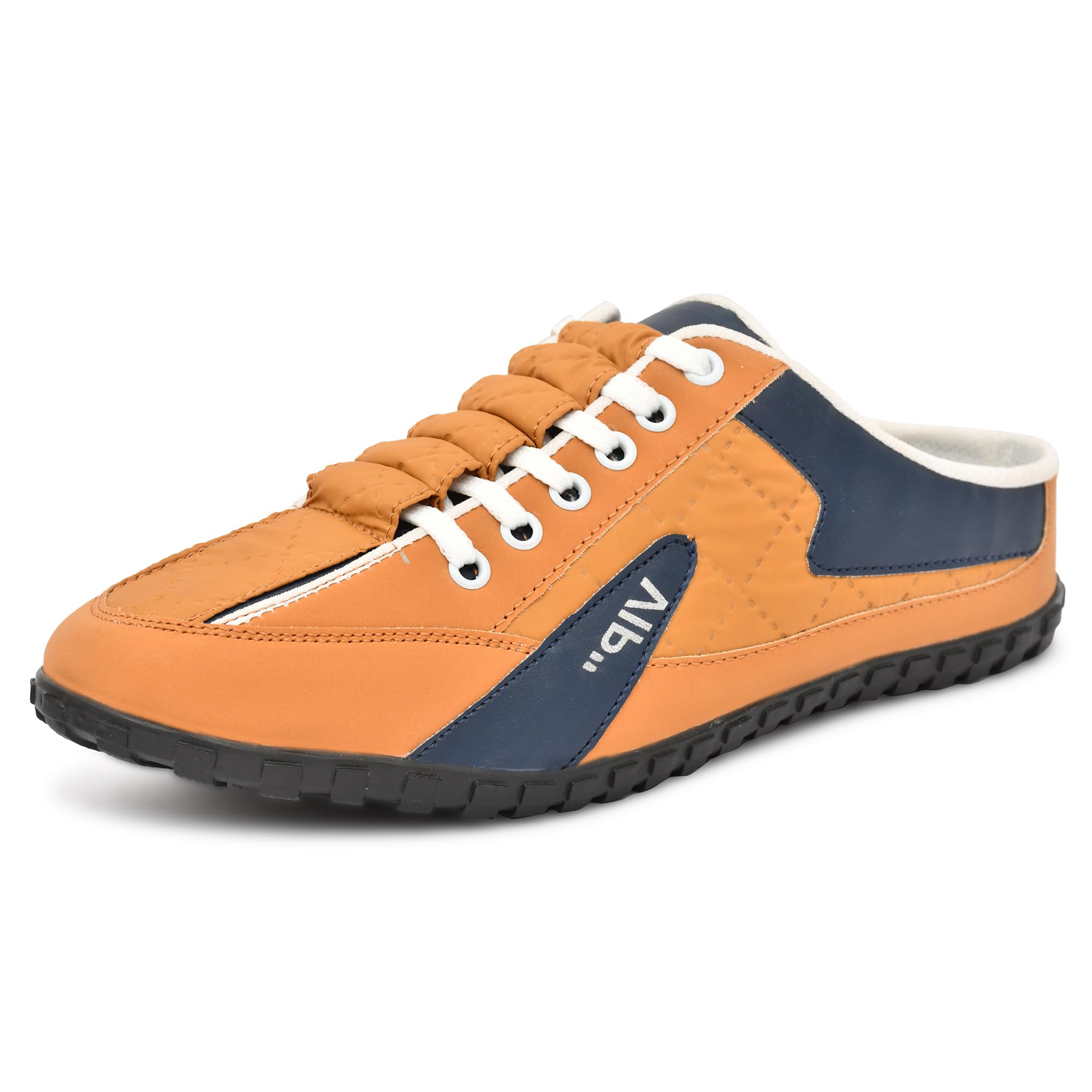 WALK-WISE Orange Faux Leather Beckless Shoes Half Loafer Shoes for Men - 9 UK (B0DCNLQMRG) Amazon Price History, Amazon Price Tracker