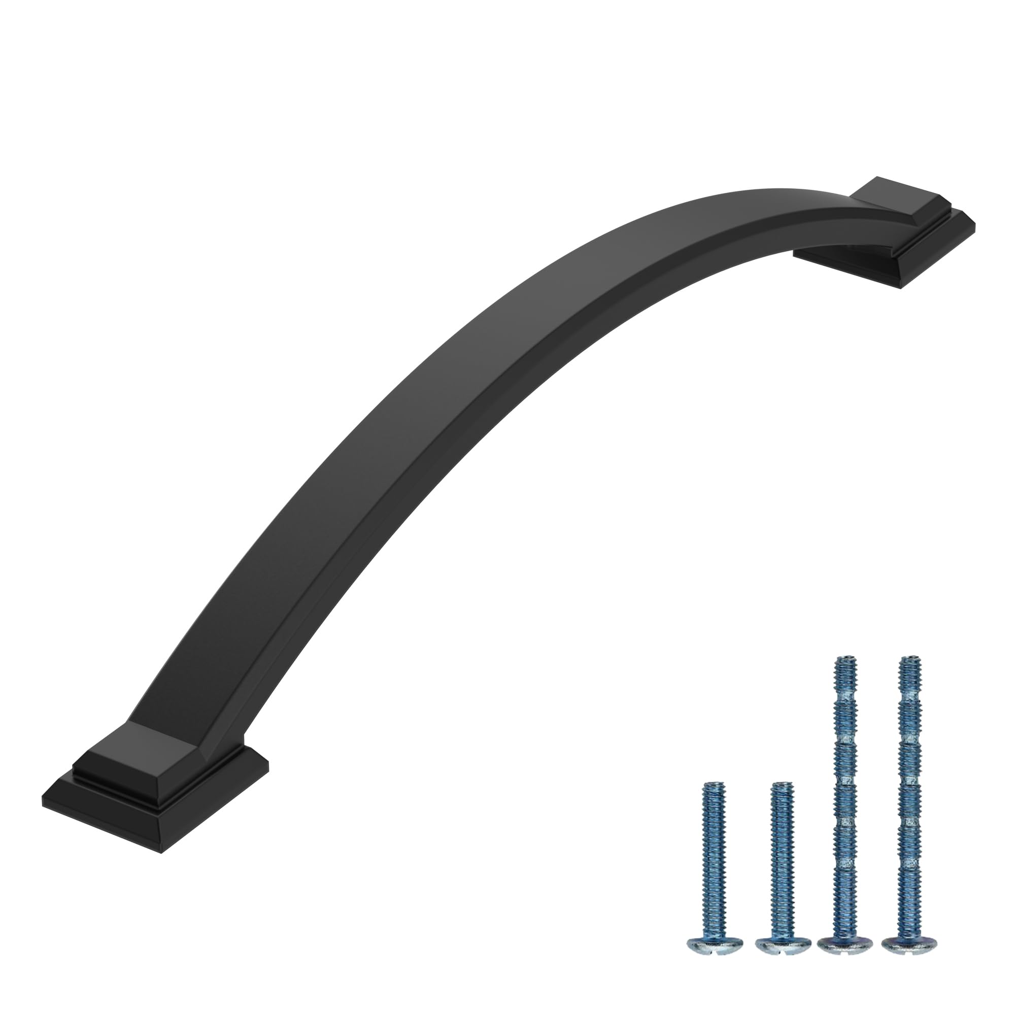 Paquete de 10 tiradores de gabinete de 16 cm, color negro mate, tiradores de cajón para armario de cocina