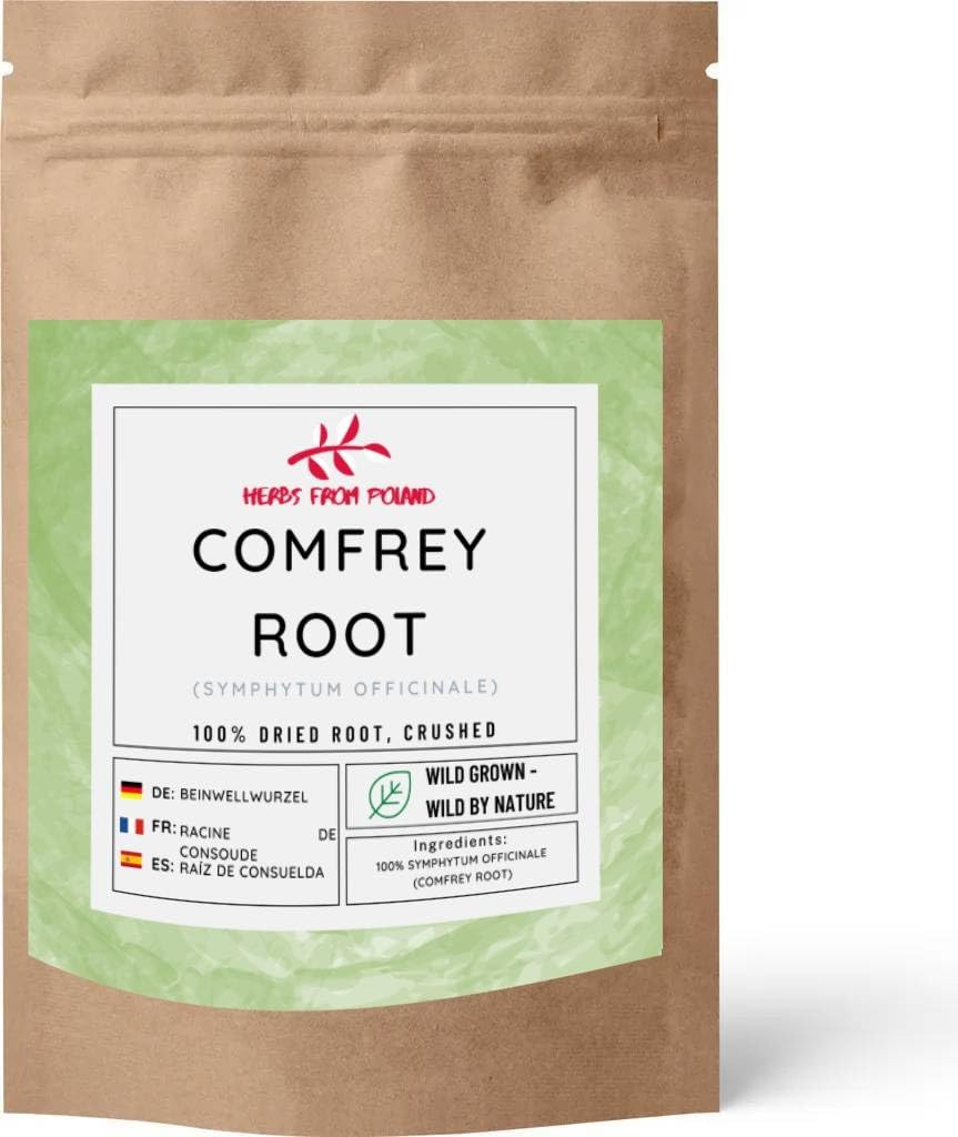 Herbs From Poland – Getrocknete Beinwellwurzel Naturbelassenes Ganzes Kraut Ohne Künstliche Zusätze Ideal für Aufgüsse und Gewürze (1000g, Beinwellwurzel)