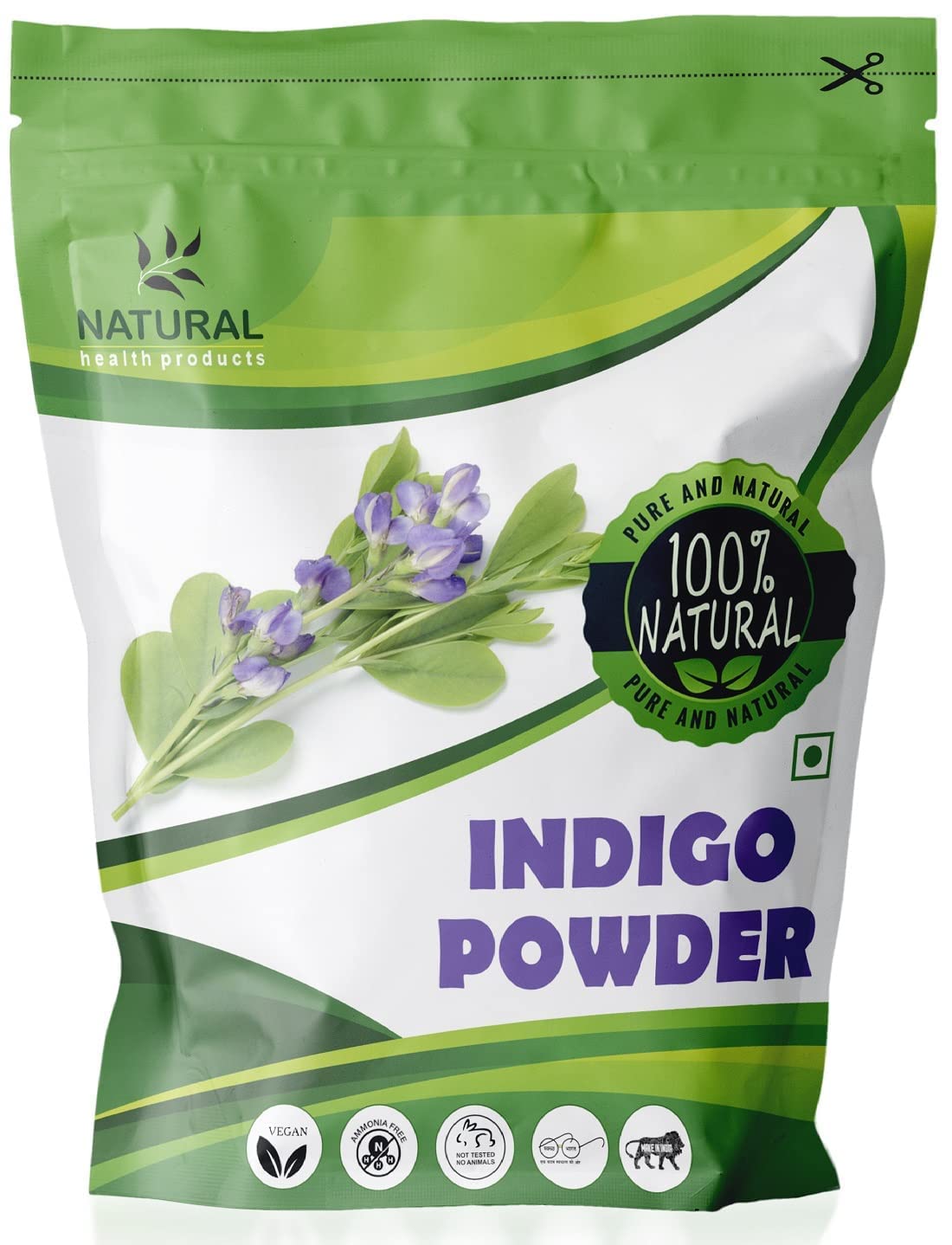 Indigo Powder (Indigofera Tinctoria) Oural Hair Colorant Black/Brown Hair & Beard Dye/Color - Black (200 Gm)