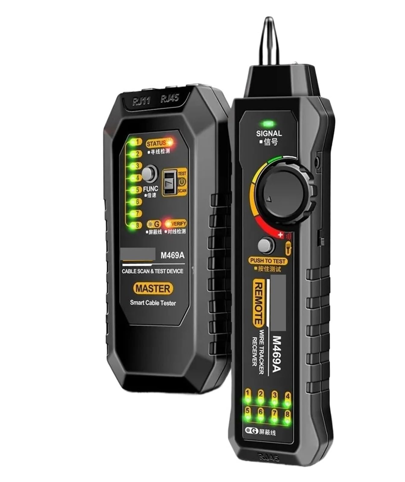 Mthckxjbsuz Nero Cable Tracker, Network Cable Finder Rj45 Rj11 Lan Tester Anti-Interference Testing Instrument Repair Tools