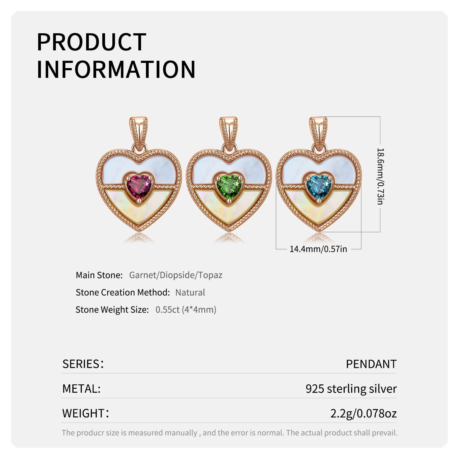 WEAV Collana Con Ciondolo Amore Eterno In Argento Sterling 925 Con Fiore In Oro Rosa A Forma Di Cuore, Gioielli Di Lusso, Collane, Catene, Accessori