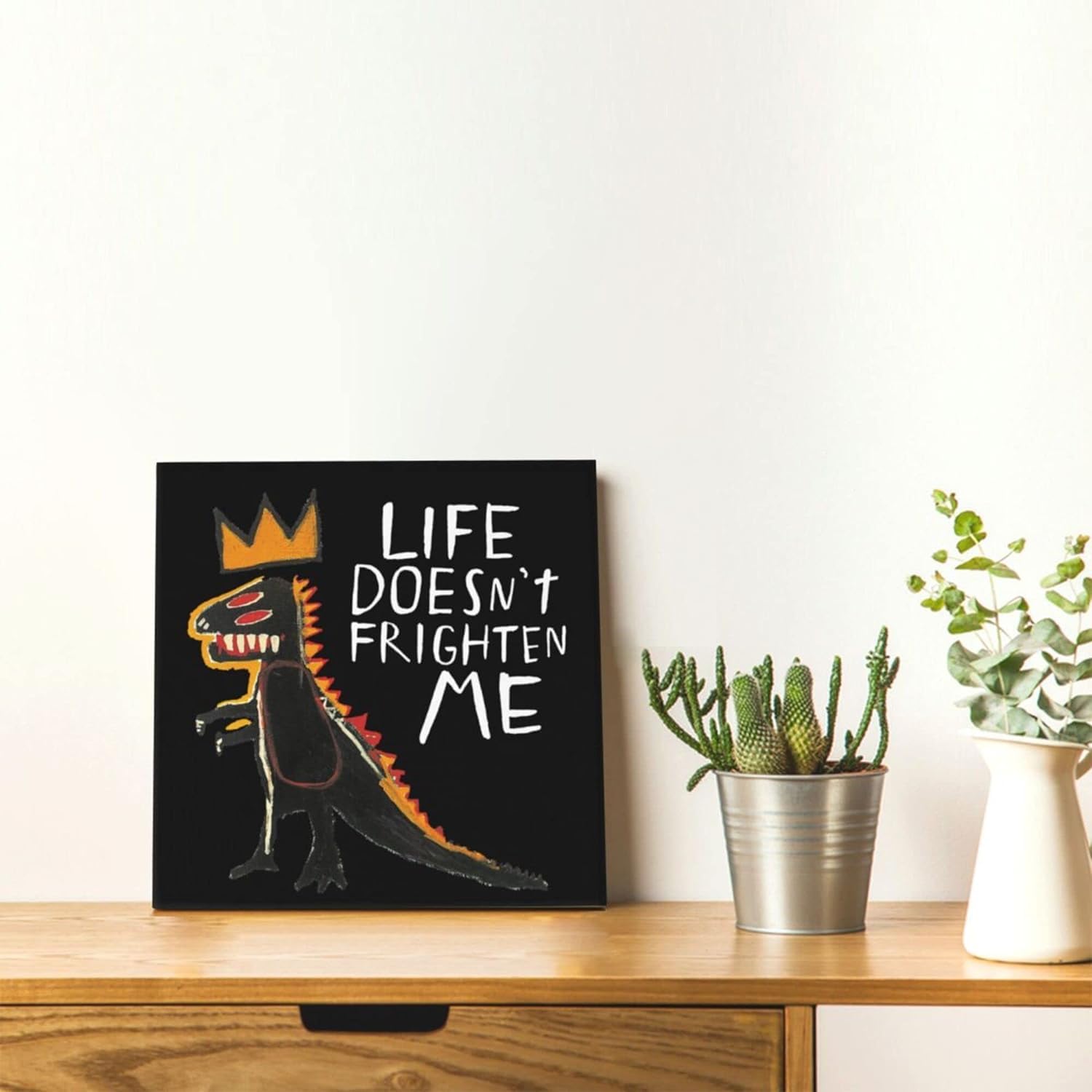 バスキア アートプリント　インテリア小物 Amazon.co.jp: バスキア王冠キャンバス絵画ストリート