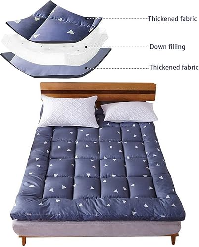 Miniatura 3 de Funda acolchada para colchón tamaño King, funda de colchón con parte superior de almohada, protector de colchón de algodón con bolsillo profundo