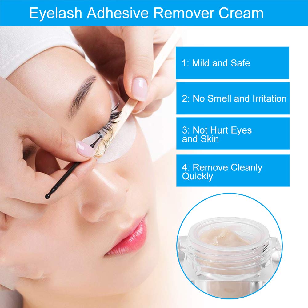 Eyelash Remover Cream, 5g Anti-irritation Grafting Eyelash Extension Remover Glue Adhesive Gel Removing Cream