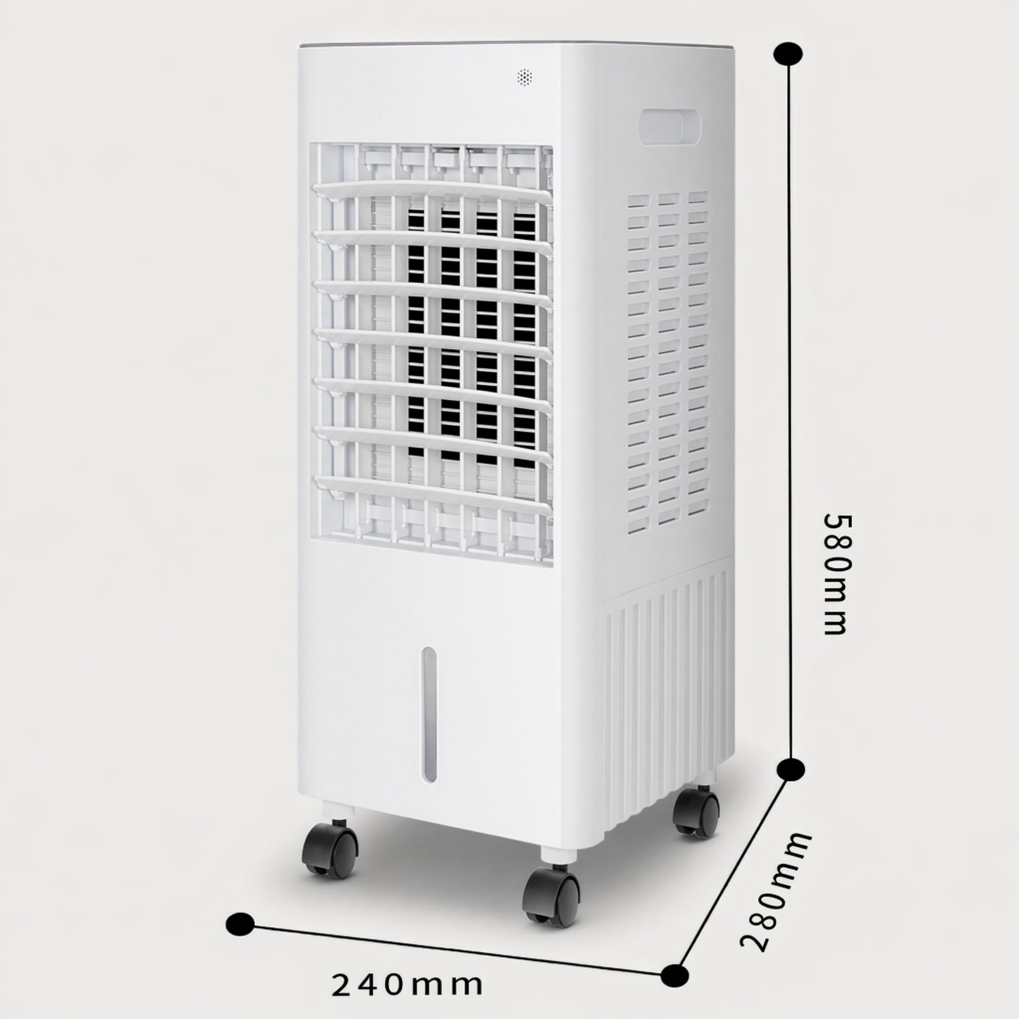 4 in 1 Tragbare Klimaanlage Verdunstungskühler/verdunstungskühler mit 12L Wassertank, 3 Geschwindigkeits-Fernbedienung, 90°-120° Oszillation, 7.5H Timer für Innenraum, Schlafzimmer (White 12L)