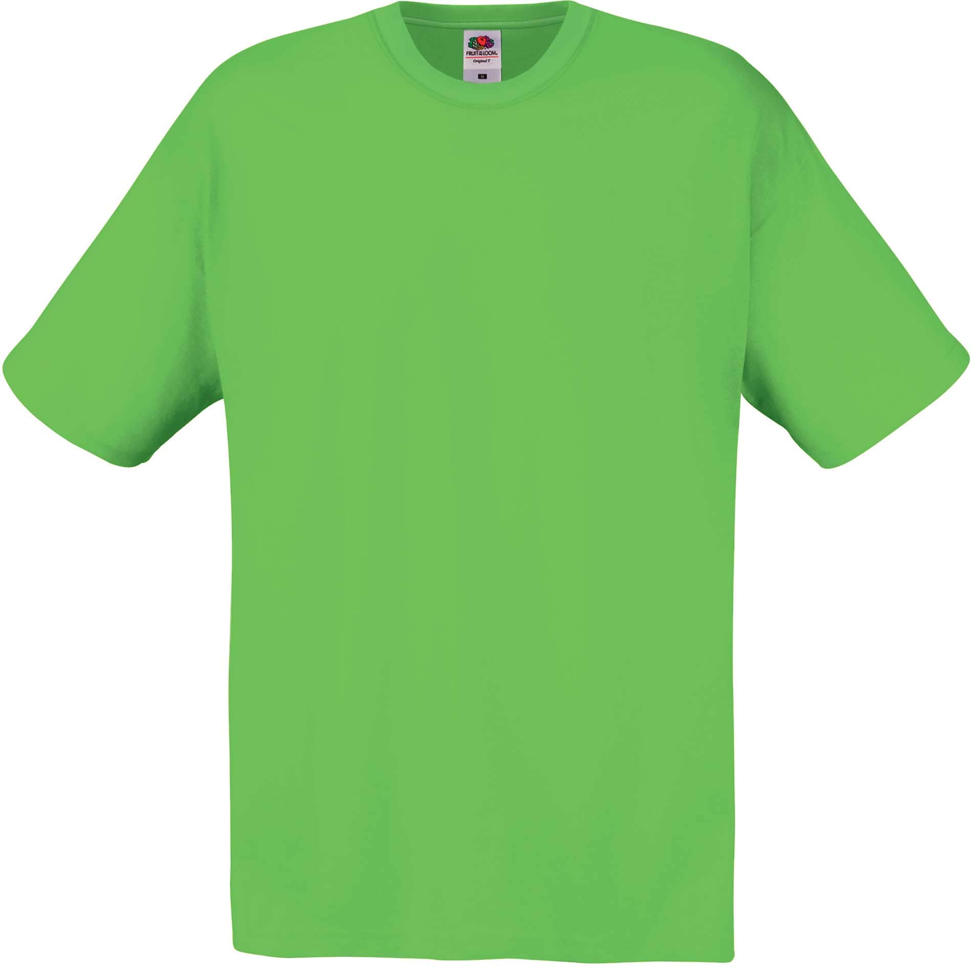 Fruit of the Loom Mens Screen Stars Original Full Cut Short Sleeve T-Shirt (L) (Lime)