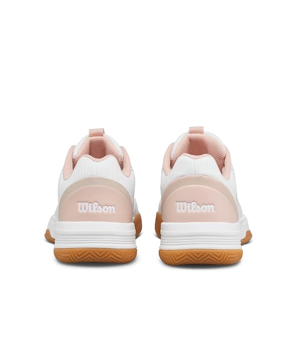 WILSON CourtGlide Women's Tennis Shoe - White/Cameo Rose/Gum, Size 11 US by WILSON - Used condition - Image 9