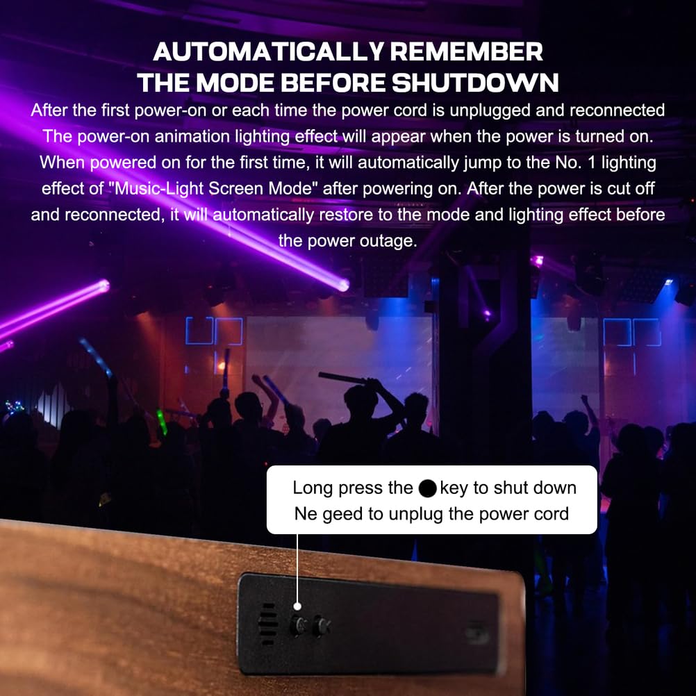 Luce ritmica musicale, LED Music Sync RGB luce con display dinamico e microfono integrato per studio e sala giochi