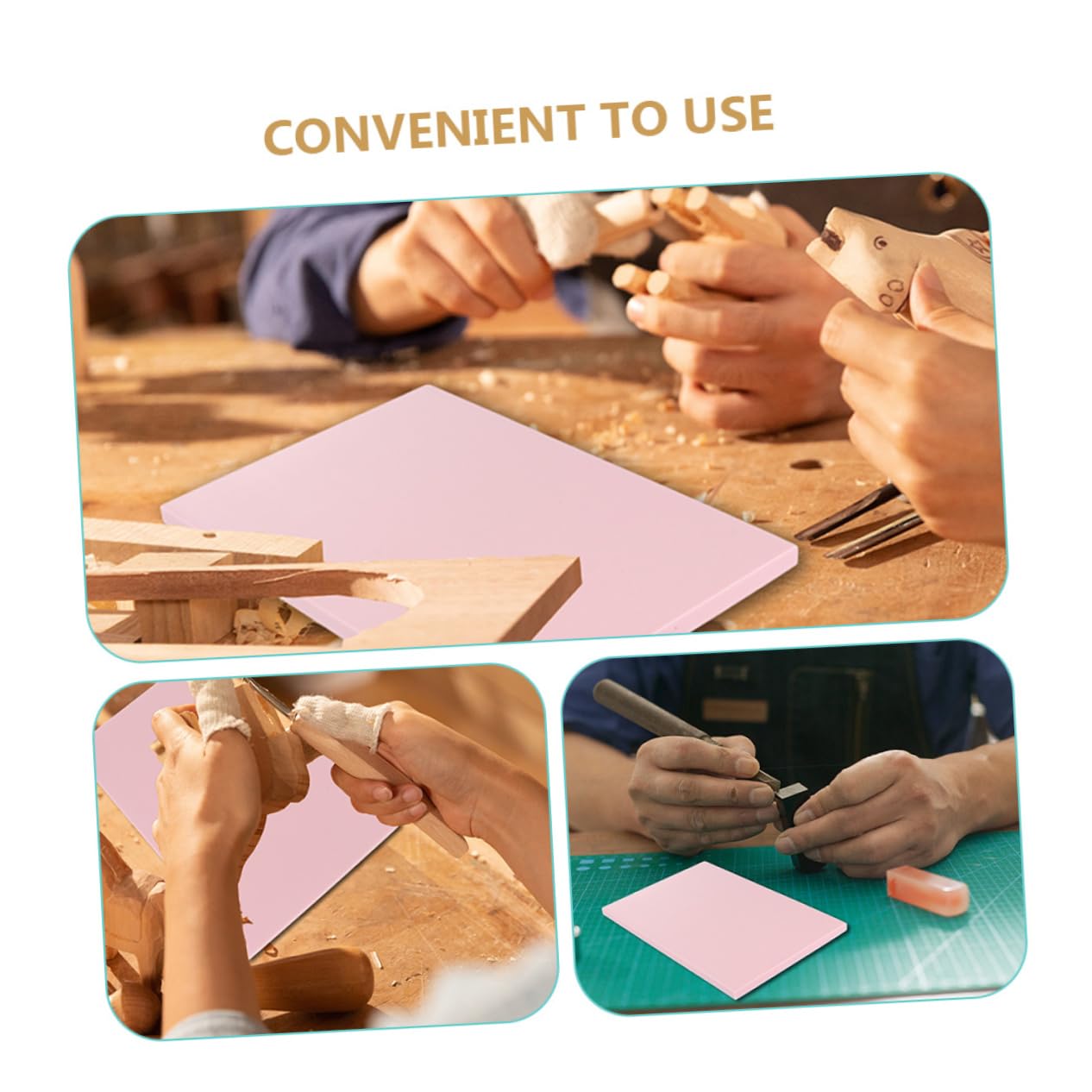 MUELODSIC DIY Craft Engraving Stamps 4 Pack Professional Rubber Blocks Home School DIY Supplies