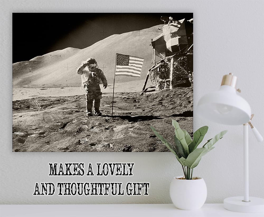 Amazon.com: Apollo 15 Lunar Landing 18x24 Stretched Canvas Poster