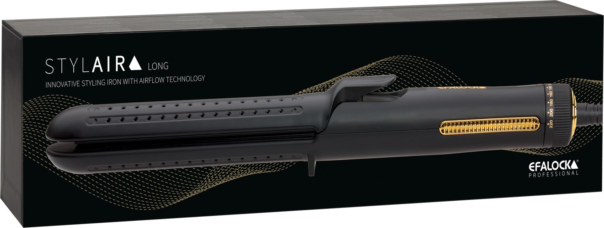Rotschopf24 Efalock STYLAIR LONG Glätteisen Airflow Keramik + Tasche