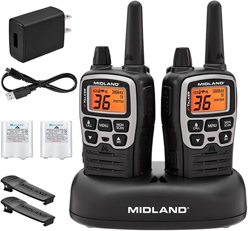 Miniatura 10 de Midland® T71PNK X-TALKER FRS Walkie Talkies con escaneo y alerta del clima NOAA – Radios de dos vías de largo alcance – 36 canales, 121 códigos de