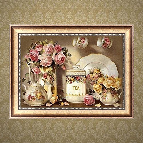 Lsy0123 - Quadro fai da te con diamantini 5D, ricamo a punto croce, decorazione per la casa, colori intensi