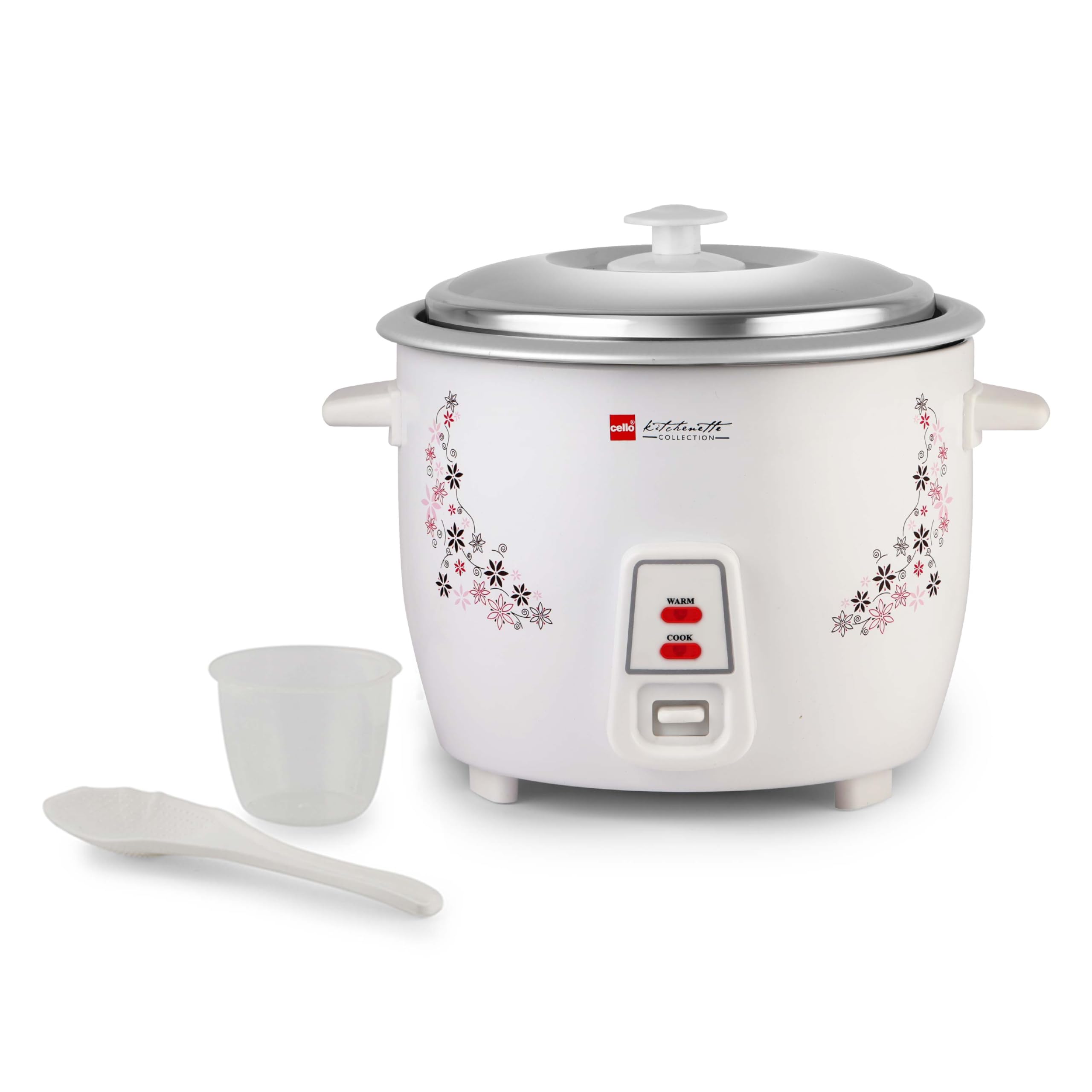 Cello Iris Electric Rice Cooker 1.5 Liter, 500 Watts | One-Switch Design, Removable Non-Stick Pot | Compact & Portable Design, Auto Cook & Keep Warm Function | Perfect For 4 to 5 Family Members-image-22