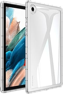 BARALARIQIU Funda protectora para Samsung Tab A8 X200 2021 de 10.5 pulgadas, a prueba de golpes, delgada, suave, flexible, de silicona, transparente, color blanco