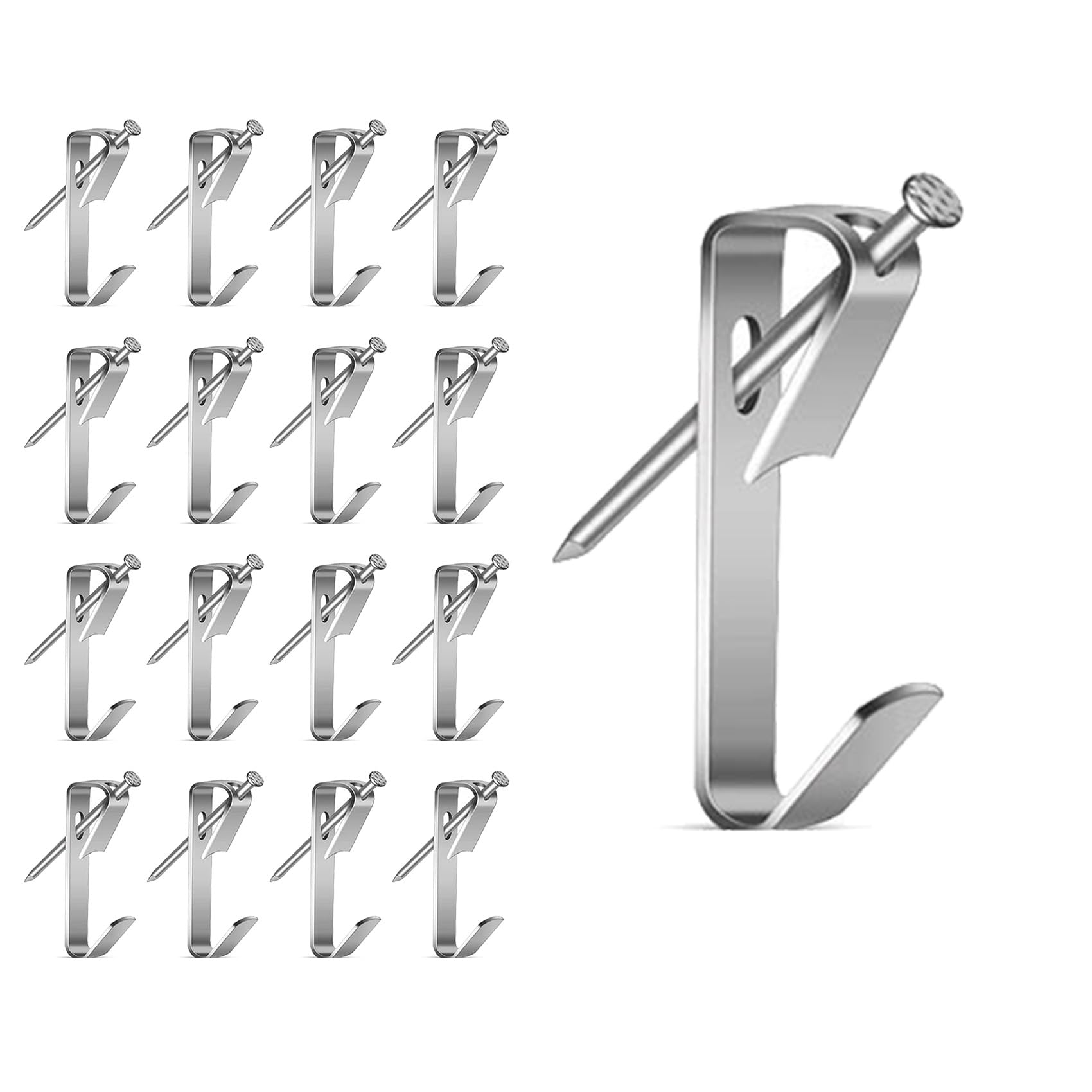 Amazon | 100個セット 石膏ボード用 壁 フック 銀 石膏ボード用 壁