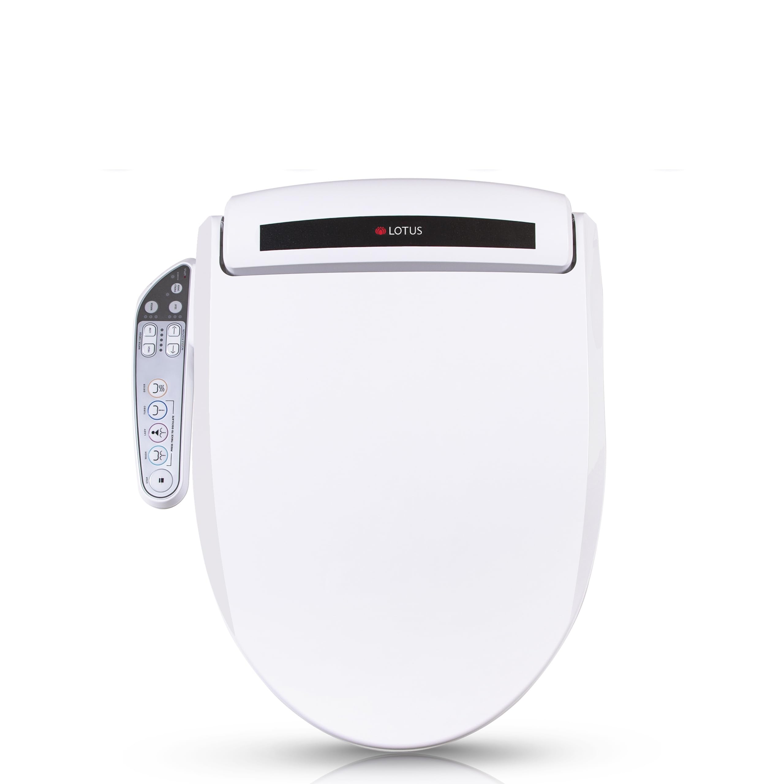 Lotus Bidet ATS-800 Asiento alargado con calefacción, lavado a temperatura controlada, secador de aire caliente, fácil instalación de bricolaje, fabricado en Corea