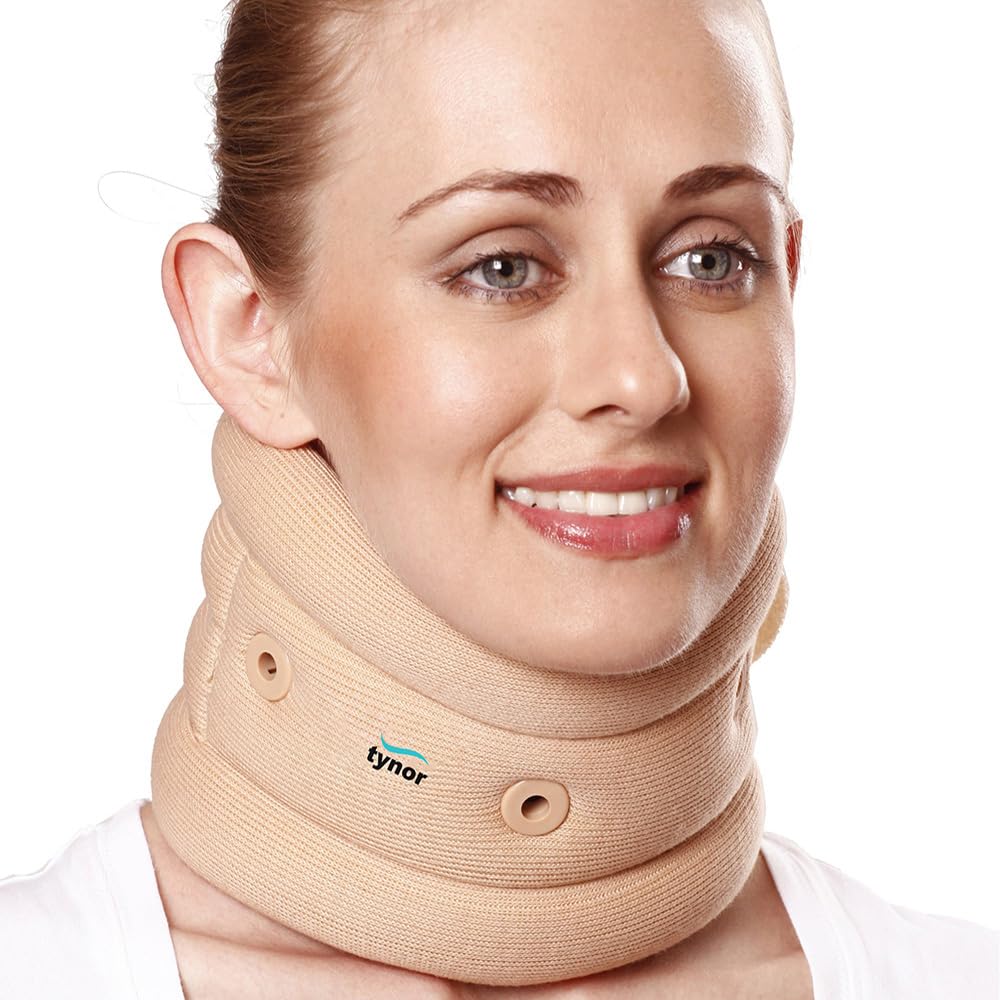 Tynor Cervical Collar Soft with Support, Beige, Medium, 1 Unit
