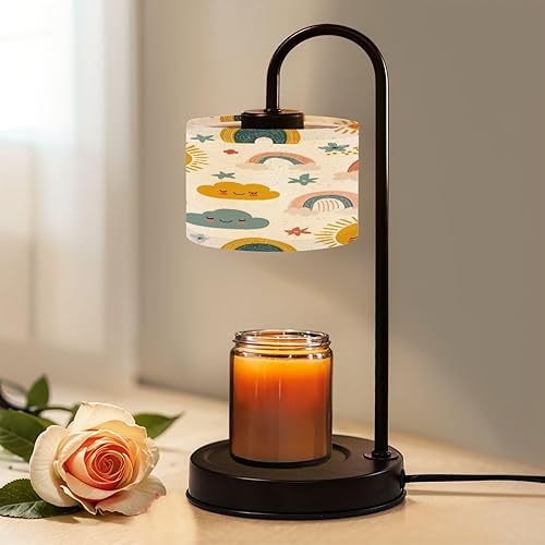 Miniatura 9 de Lámpara calentadora de velas con temporizador y atenuador, rejilla retro de los años 70, calentador de cera derretida con 4 bombillas, regalos de