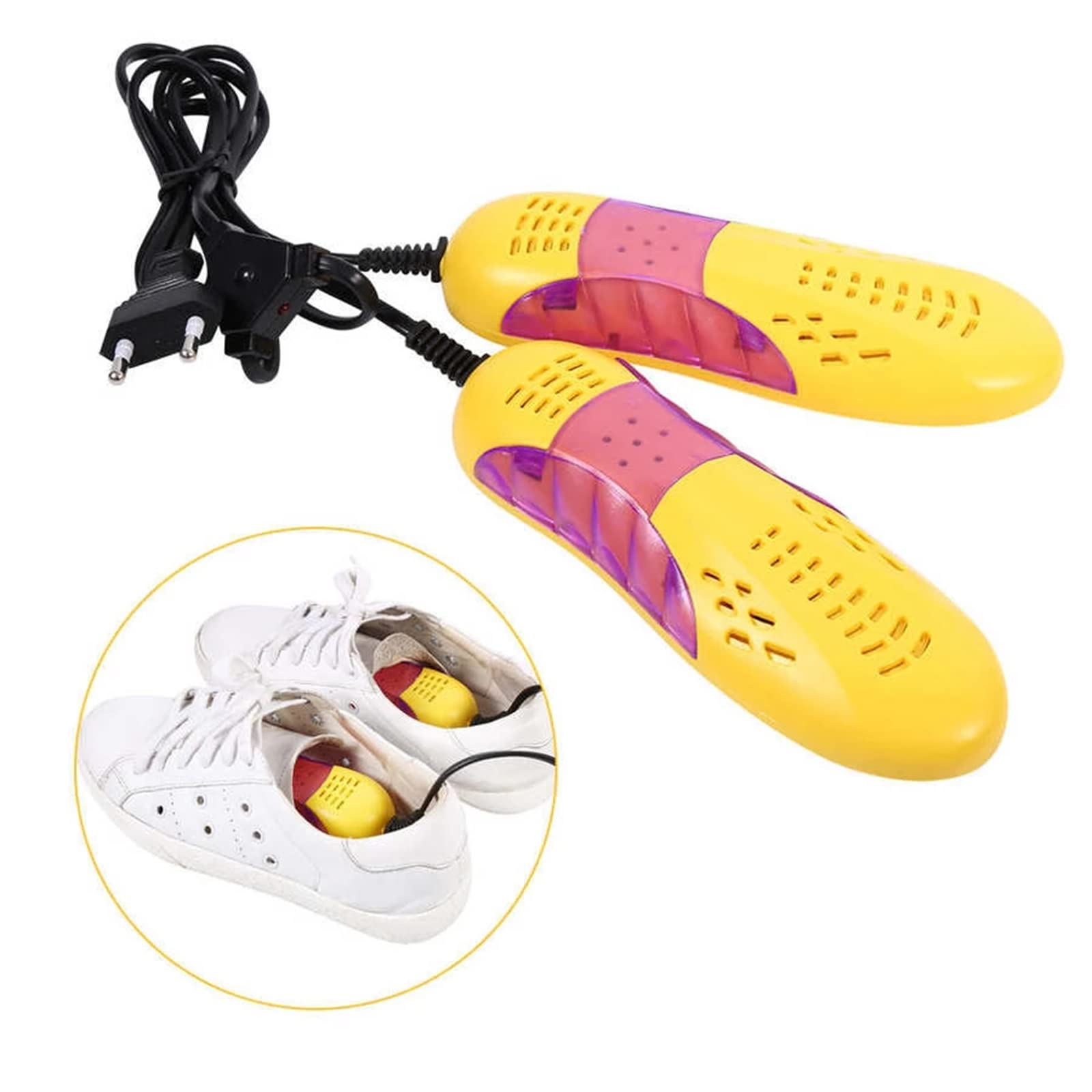 Chauffe-Pieds électrique en Forme de Course, Portable Multifonction pour sécher Les Chaussures, Les Bottes, Les Gants, Les Chaussettes, EU