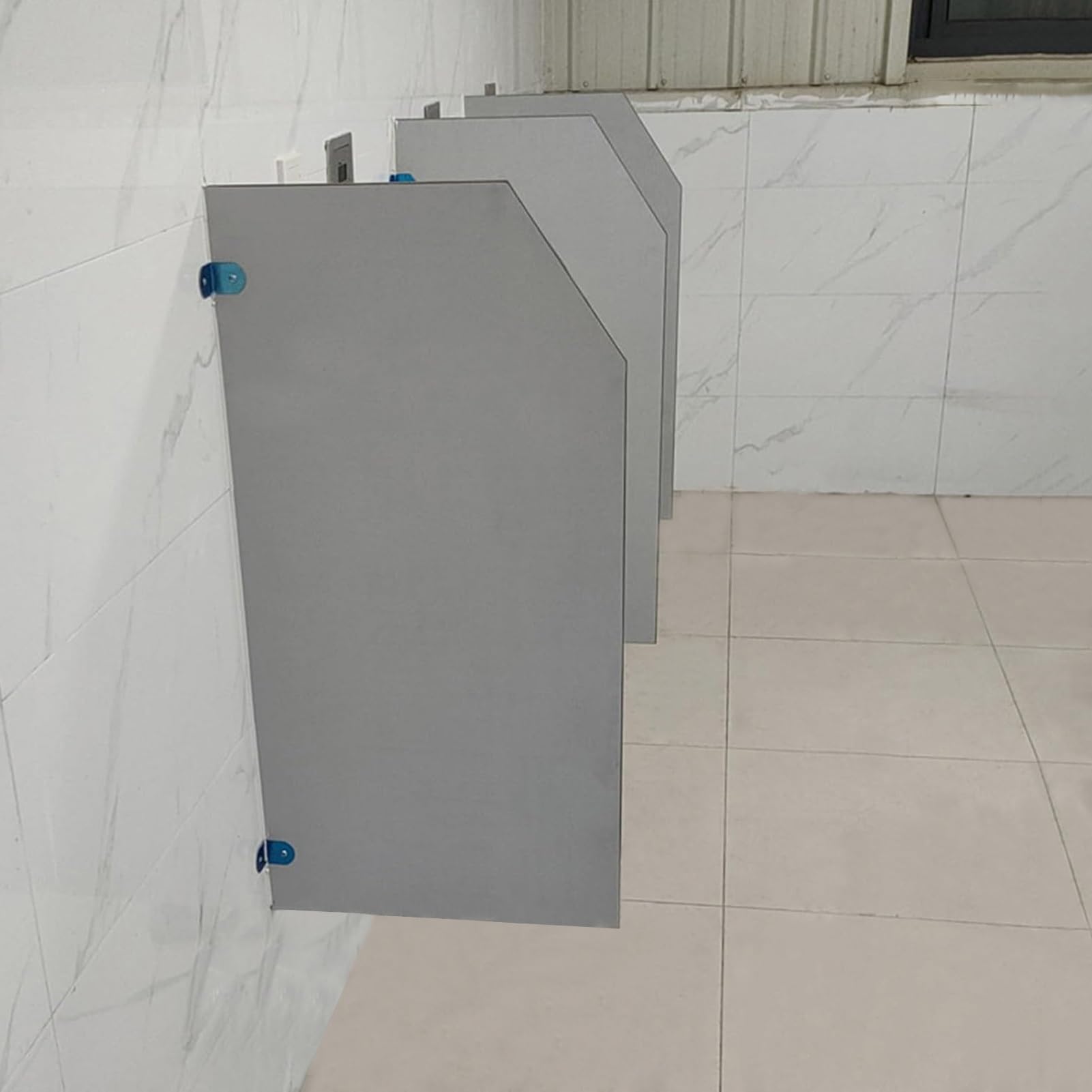 Divisor de urinario, Panel de Pantalla de privacidad de 35 Pulgadas, Deflector a Prueba de Salpicaduras para baños públicos, división de Inodoro Duradero con Soporte Estable, fácil instalación Gris