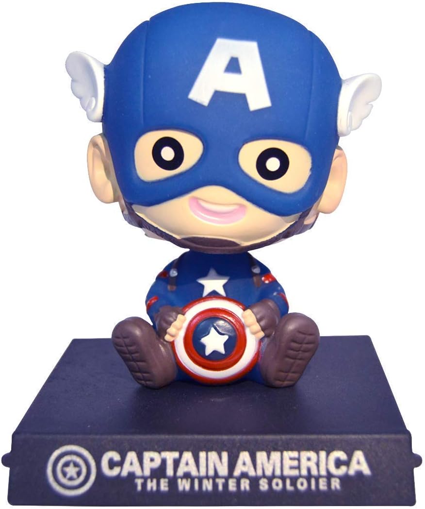 Daiyamondo Super Hero Action Figure Limited Edition Bobblehead with Mobile Holder for Car Dashboard, Office Desk & Study Table (Pack of 1) (Baby CA)